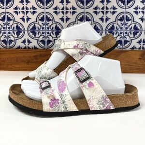 Birkenstock Birki’s Women’s Salina Poem Lila Strappy Leather Sandals Size 9